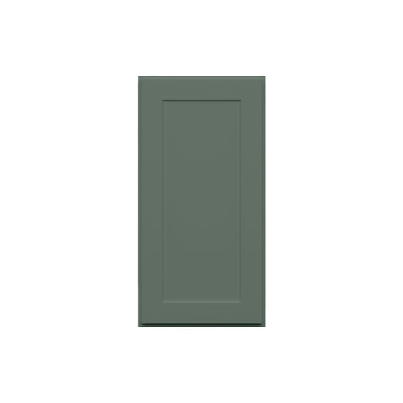 HOMLUX 15 in. W x 12 in. D x 30 in. H Ready to Assemble Wall Kitchen Cabinet in Shaker Basil 1-Door-2 Shelves