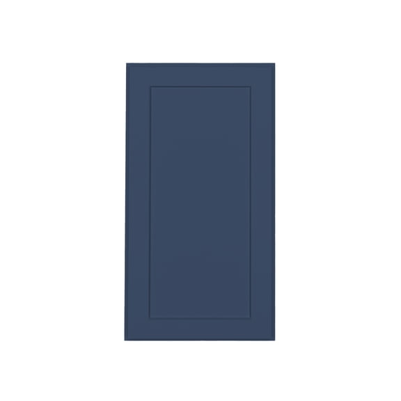 HOMLUX 18 in. W x 12 in. D x 36 in. H Ready to Assemble Wall Kitchen Cabinet in Shaker Navy 1-Door-2 Shelves