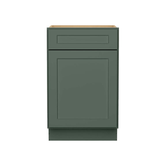 HOMLUX 21 in. W x 24 in. D x 34.5 in. H Ready to Assemble Drawer Base Kitchen Cabinet in Shaker Basil with 1-Door