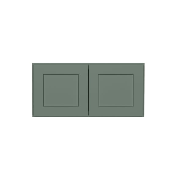 HOMLUX 30 in. W x 12 in. D x 15 in. H Ready to Assemble Wall Kitchen Cabinet in Shaker Basil 2-Doors