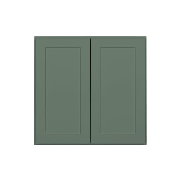 HOMLUX 30 in. W x 12 in. D x 30 in. H Ready to Assemble Wall Kitchen Cabinet in Shaker Basil 2-Doors-2 Shelves