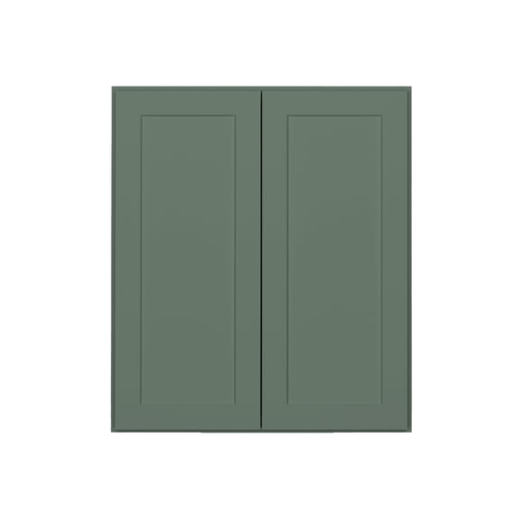 HOMLUX 30 in. W x 12 in. D x 36 in. H Ready to Assemble Wall Kitchen Cabinet in Shaker Basil 2-Doors-2 Shelves