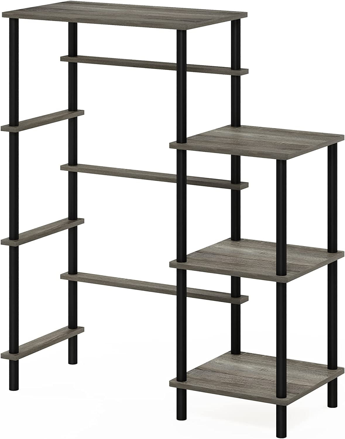 HOMLUX 4-Tier Coffee Bar Bakers Rack with Mini Fridge Stand, Wood ...
