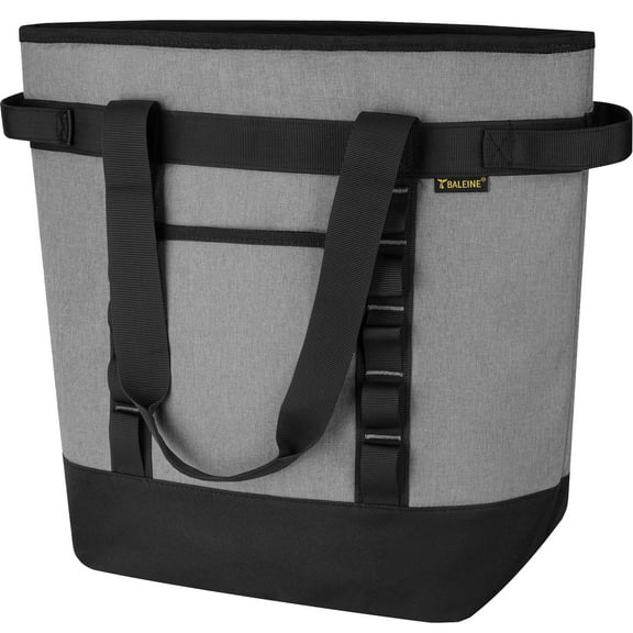 HOMLUX Large 10.5 Gallon 45-Can Cooler Bags, PEVA Soft Insulated Grocery Bags with Zippered Top