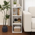 thumbnail image 1 of HOMLUX Luder 3-Tier Cube 31.5" Bookcase, Wood Storage Shelf, Small Bookshelf for Home Office & Bedroom, White, 1 of 10