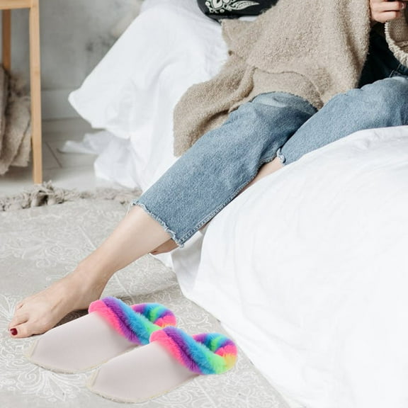 HOMOBABE 1 Pair Multi Color Shoe Liners for Winter Season Plush and Fabric Material Fuzzy and Fluffy Insert