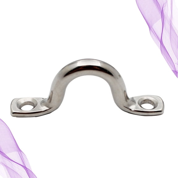 HOMOBABE 15Pcs Kayak Eyelet U Shaped Stainless Steel Silver for Boat Carrying and Pulling 1.97x1.73in