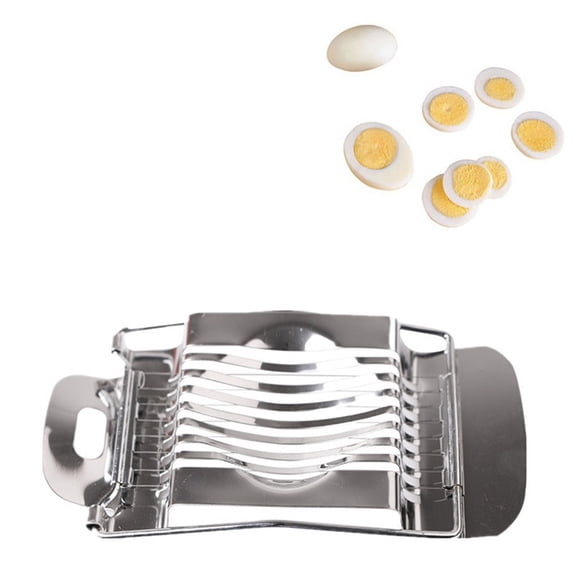 HOMOBABE 1Pack Egg Slicer Stainless Steel Flat Handle Design for Kitchen Use
