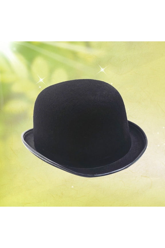 1Pack Mens Dress Hats Fedora Style in Black Wool for Bridegroom 11.4x9x5.1in