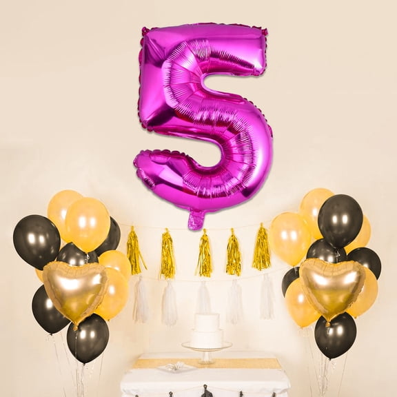 HOMOBABE 1Pack Number Shape Foil Balloon For Wedding Photo Props 32 Inch