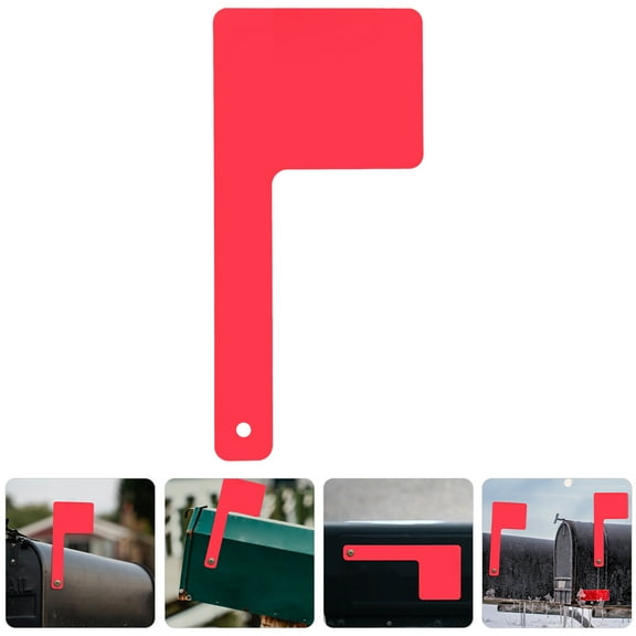 HOMOBABE 1Pack Red Acrylic Mailbox Flag for Homeowners with Signal Indicator 15.00X7.00X0.20CM