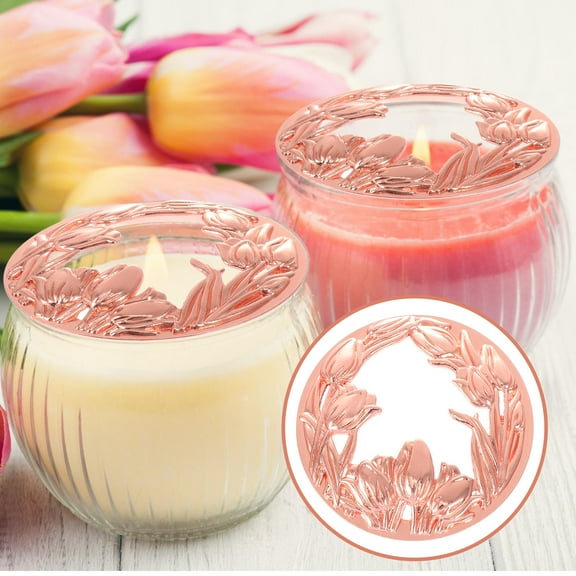 HOMOBABE 1Pack Windproof Candle Cover Golden Zinc Alloy Material for Candle and Incense Burner Indoor Use