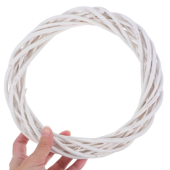HOMOBABE 1 Pack Rustic Willow Wreath 21.8in Circular Outdoor Decorative Wreath for Front Door Wall
