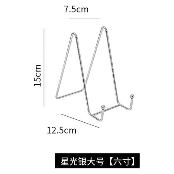 HOMOBABE Minimalist Easel Plate Holder Iron 1Pack 5.9x5.5x3in For Homeowners Platter Display Stand