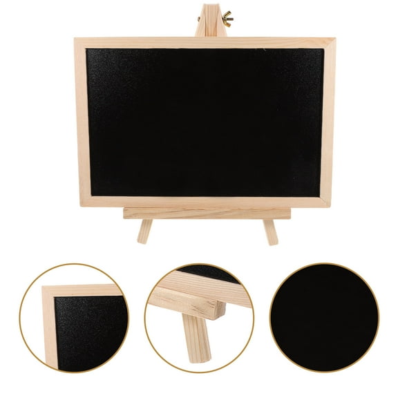 HOMOBABE Small Rectangular Wood Memo Sign Board for Writing Notes and Messages, Simple Design,