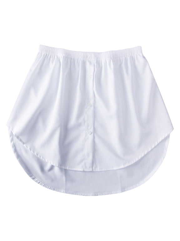 White Cotton Woman Fake Hem for Versatile Stylish Decoration 1Pc