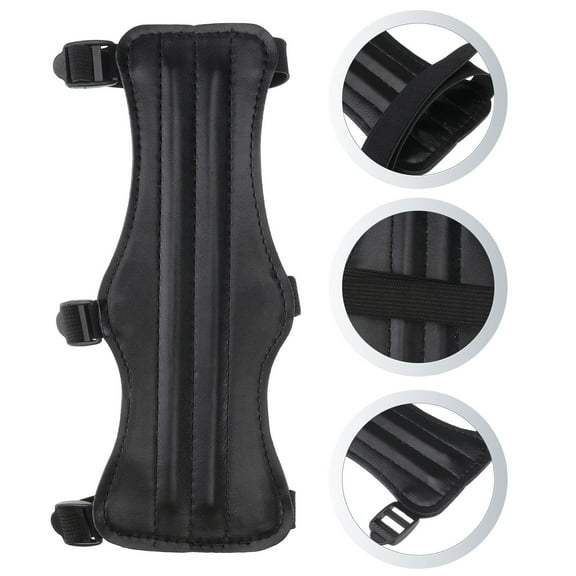 HOMOBABE 1Set Adjustable Strap Arm Guard For Hunting Accessories 11.8*3.1*0.8In