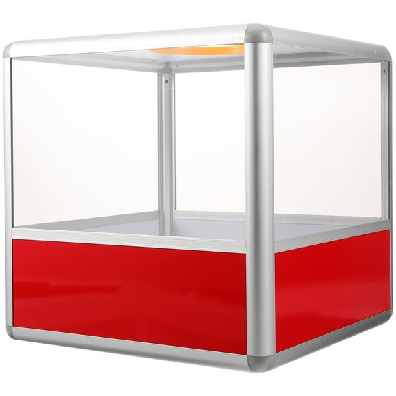 HOMOBABE 1Set Box for Transparent Raffle Box Red Aluminium Alloy Square for Annual Meeting