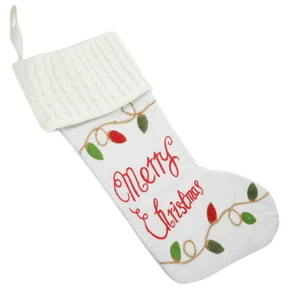 HOMOBABE Christmas Fireplace Socks Decoration Multi 1Pack 17.29X10.22X0.39in