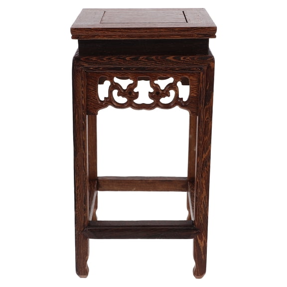 HOMOBABE 1Set Outdoor Foot Stool Wooden Bench Dark Brown for Gardening Kneeling Stool Indoor Use