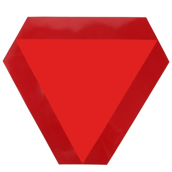 Homoyoyo Red Triangle Slow Down Traffic Safety Sign Stainless Steel Outdoor Warning Sign 1 Piece