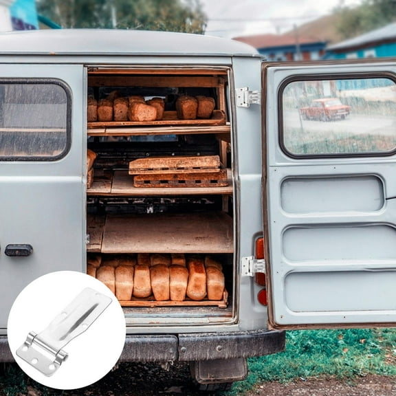 HOMOBABE 1Set Silver Rectangular Hinge for Trailer Gate Hinge Trucks Efficient Installation and