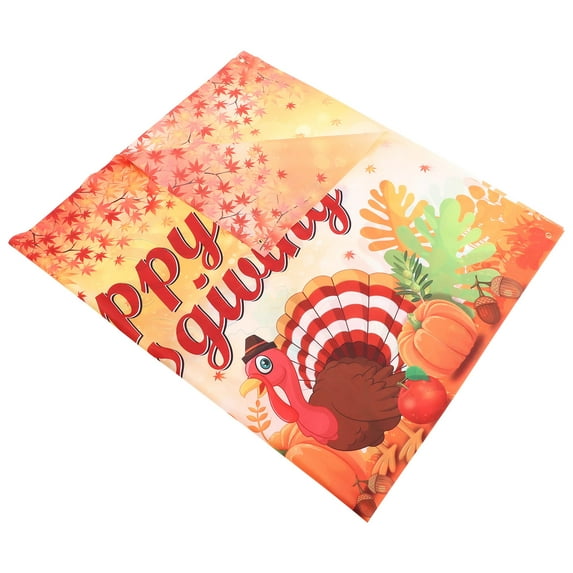 HOMOBABE 1Set Thanksgiving Banners for Home Decor and Event Organizers Rectangle Shape Wall Hanging Decor 11.8X43.3In