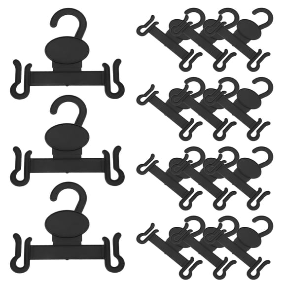 HOMOBABE 20Pcs Heavy Duty Multi-Functional Slipper Hanger Hooks for Footwear Black