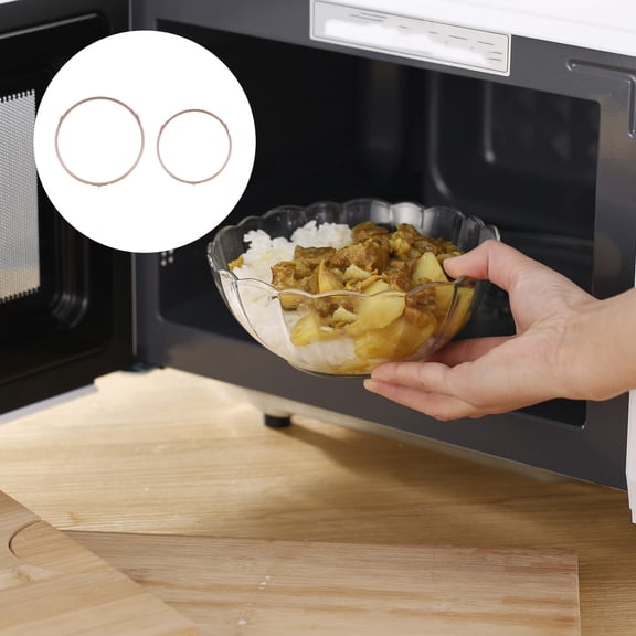 HOMOBABE 2Pcs Microwave Turntable for Even Heating Round PP 8.6x8.6in