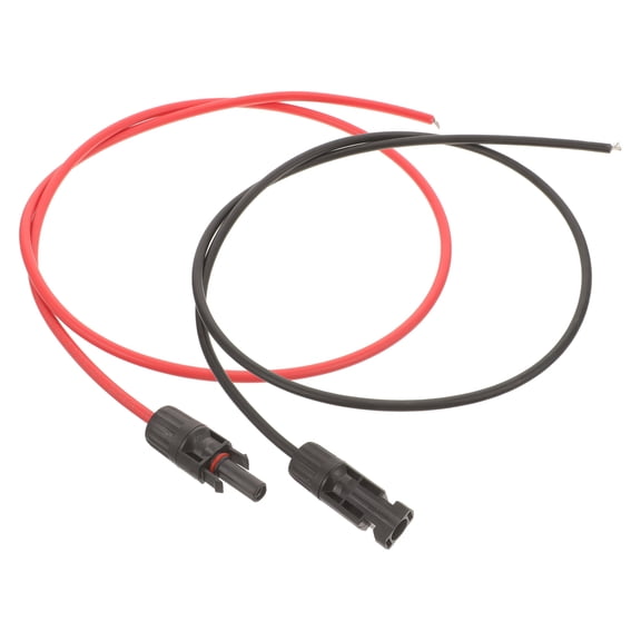 HOMOBABE 2Pcs Power Extension Cable 1 Meter Length Plastic for Automotive Solar Panel Outdoor Use and Travel