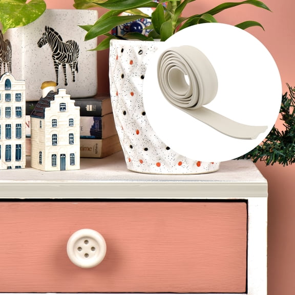 Homoyoyo White Wall Edge Stickers for TV Background Decoration, and Easy to Apply Wall Border Trim