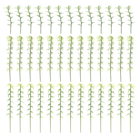 HOMOBABE 40Pcs Fake Bamboo Trees Miniature Artificial Lucky Bamboo for Realistic Scenery