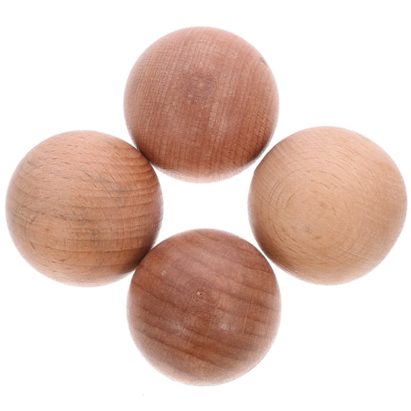 HOMOBABE 4Pcs Drawer Pull Handles for Bedroom Wooden Ball Shape Assorted Color 3.70X3.70X3.70cm