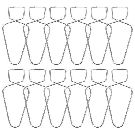 HOMOBABE 50 Pcs Decoration Clips Steel Silver for Home and Office Christmas Decorations