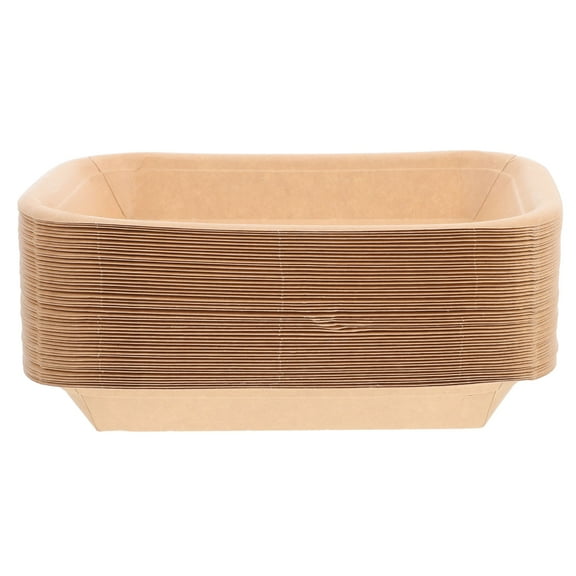 HOMOBABE 50Pcs Paper Trays for Crawfish and Seafood 12.4x5.7x1In