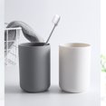 thumbnail image 1 of HOMOBABE 5Pcs Toothbrush Cup Grey Plastic Bathroom Accessories for Home Use, 1 of 8