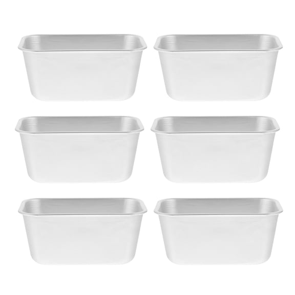 Homoyoyo 6-Piece Rectangular Non-Stick Toast Box Bakeware Set for Home and Bakery Use