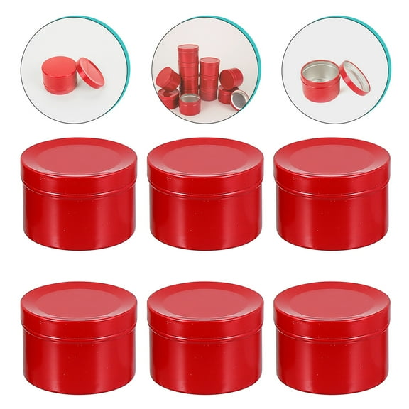 Homoyoyo Aluminum Cans Red 6-Pack Reusable Containers for Home Use and Storage