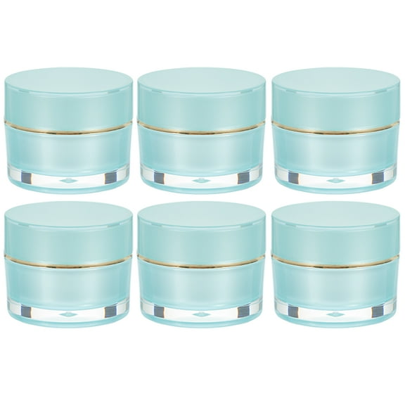 HOMOBABE 6Pcs Storage Container With Lid Mini Jars With Lids Portable Leak Proof Acrylic Cylindrical For Girls
