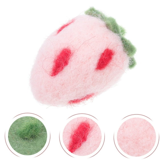 Homoyoyo Wool Felt Strawberry Ornaments for Crafts, Headbands, Home and Party Decorations