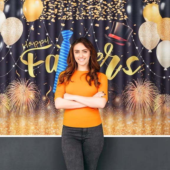 HOMOBABE Photo Prop Father's Day Decorations Backdrop Multi-Colored 1Pcs 83X59X0.04In