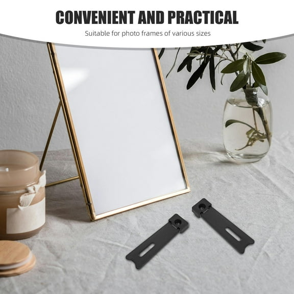 Homoyoyo Black Plastic Picture Frame Easel Stand for DIY Crafts, Photo Display, Tabletop Decoration, and Art Projects