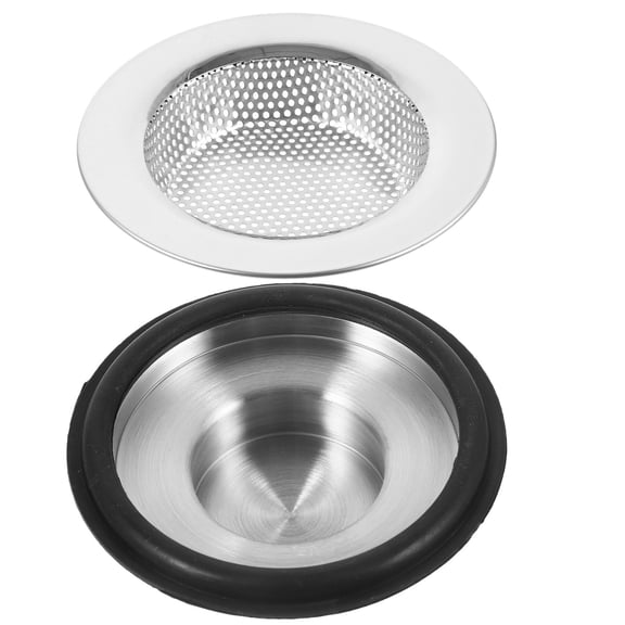 HOMOBABE Stainless Steel Garbage Disposal Stopper Kit 1 Kitchen Sink Easy Cleaning Silver