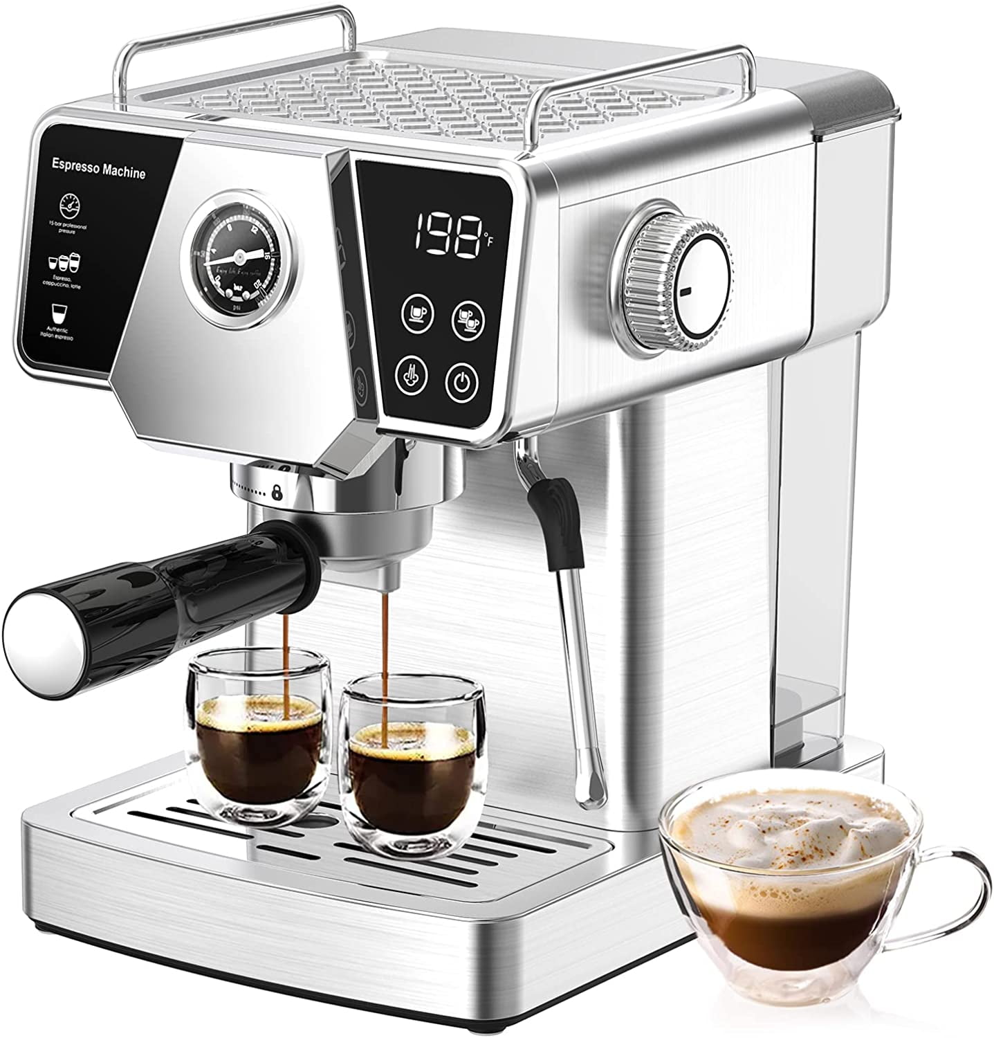 Coffee Espresso Maker Machine High Pressure Milk Steamer – TheWokeNest