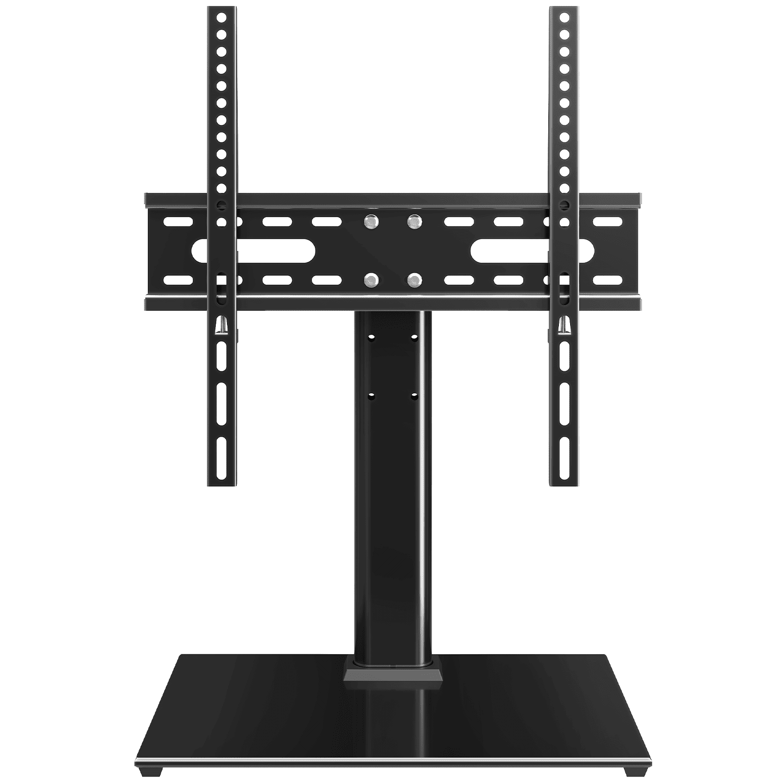 HOMOUNT Universal Tabletop TV Stand for 24-60 inch TVs, 5 Level Height Adjustable, Desktop TV Base with Tempered Glass Base, Max 400x400mm, Holds up to 88 lbs