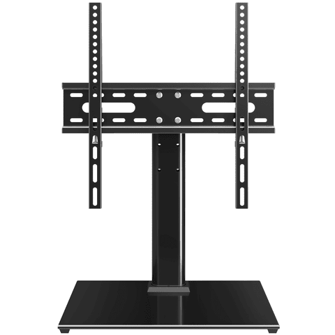 HOMOUNT Universal Tabletop TV Stand for 24-60 inch TVs, 5 Level Height Adjustable, Desktop TV Base with Tempered Glass Base, Max 400x400mm, Holds up to 88 lbs