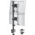 thumbnail image 1 of HOMOUNT Dual Monitor Stand, Vertical Monitor Desk Mount for 2 Max 32 inch Stack Screen Monitors, Height Adjustable, Swivel, Tilt, up to 17.6lbs, 1 of 8