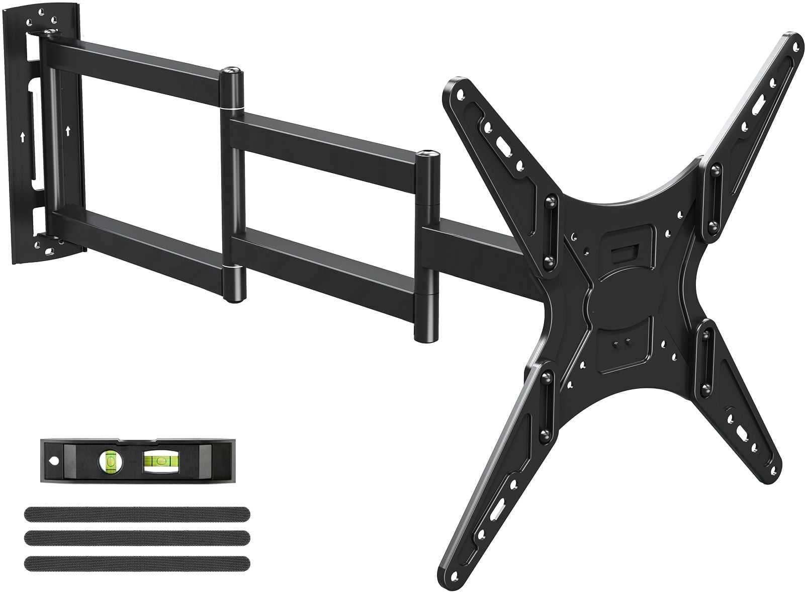 HOMOUNT Full Motion Long Arm TV Wall Mount for 26"-65"TVs, Corner TV Mount Bracket with 37.4" Extension Arm, Articulating Swivel Tilt Single Stud, Max 400x400mm, Holds up to 77 lbs