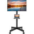 thumbnail image 1 of HOMOUNT Mobile TV Stand,Rolling TV Cart for 24-60" TVs, Portable TV Floor Stand with Wheels,Adjustable Shelf & Tilt,Max VESA 400x400mm,up to 77 lbs, 1 of 10