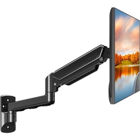 HOMOUNT Single Monitor Wall Mount for Max 32 Inch Computer Screen, Gas Spring Monitor Arm Holder Support 4.4-19.8lbs, Full Motion Adjustable Wall Bracket